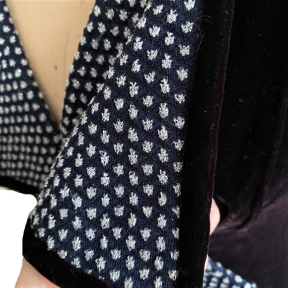 Vintage  60s 70s maxi velvet dress, aubergine big statement collar - Picture 11 of 13